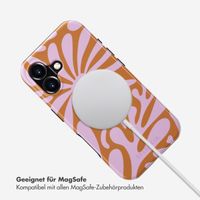 Selencia Vivid Tough Back Cover MagSafe für das iPhone 16 - Modern Bloom Pink