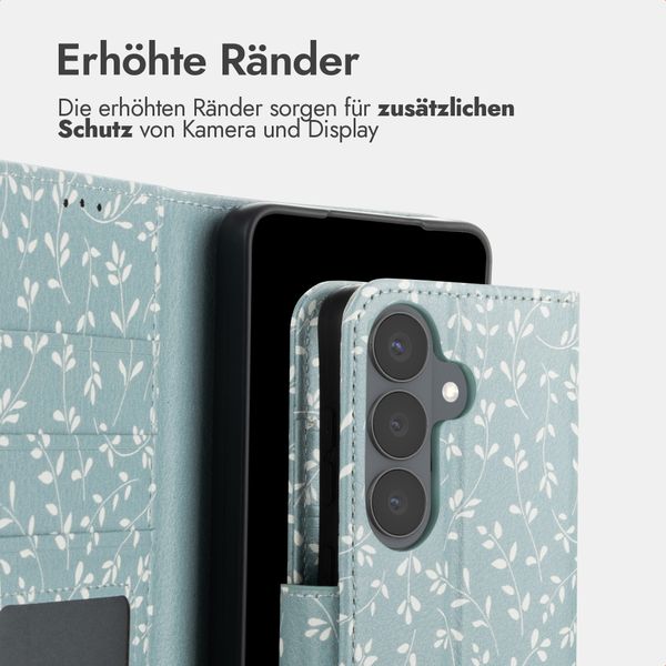 imoshion Design Klapphülle Samsung Galaxy S26 FE - Smoke Green Flowers