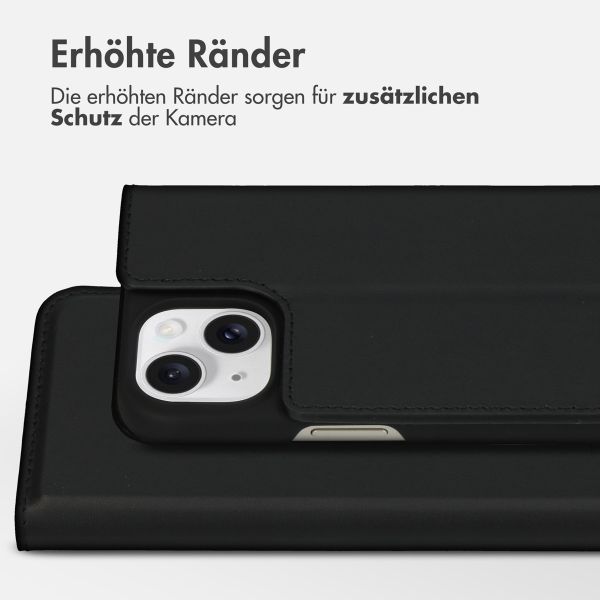 Accezz Premium Leather Slim Klapphülle Apple iPhone 15 - Schwarz