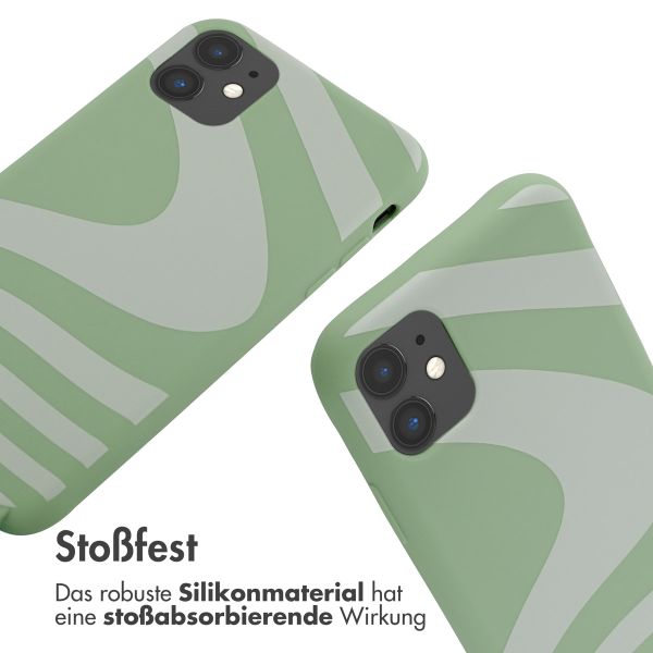 imoshion Silikonhülle design mit Band für das iPhone 11 - Retro Green