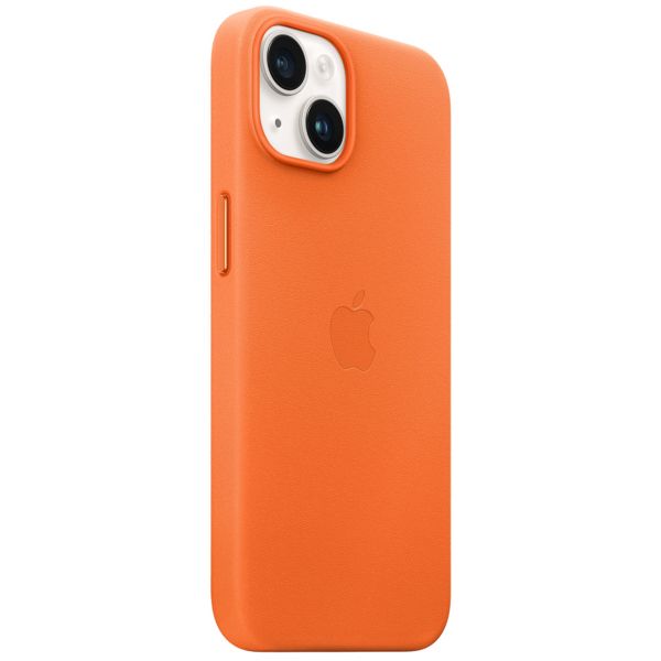 Apple Leder-Case MagSafe für das iPhone 14 - Orange