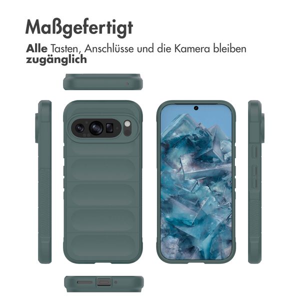 imoshion EasyGrip Back Cover für das Google Pixel 9 / 9 Pro - Dunkelgrün