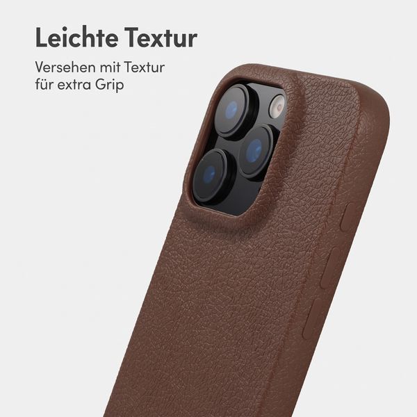 imoshion Texture Backcover iPhone 12 / 12 Pro - Dunkelbraun