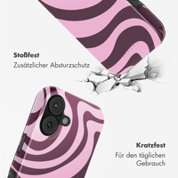 Selencia Vivid Rückabdeckung mit MagSafe Apple iPhone 17 - Wavy Swirl Pink Plum