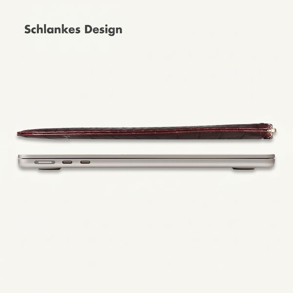 Selencia Croco Laptop Hülle 11 Zoll - Tablet / Laptop Sleeve - Burgundy