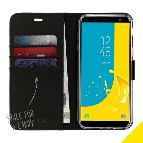 Accezz Wallet TPU Klapphülle Samsung Galaxy J6 - Schwarz