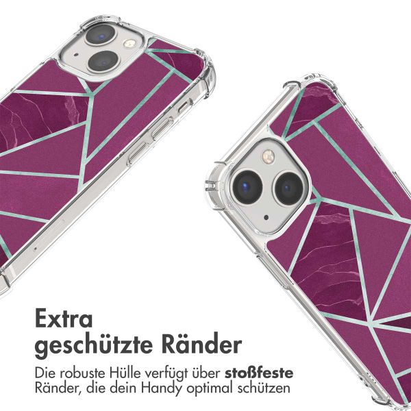 imoshion Design Hülle mit Band Apple iPhone 13 Mini - Bordeaux Graphic