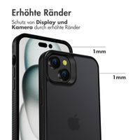 Accezz Rugged Frosted Back Cover Apple iPhone 15 Plus - Schwarz