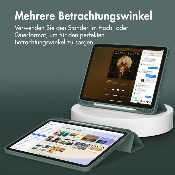 Accezz Smarte Klapphülle aus Silikon Apple iPad Air 13 Zoll (2025) M3 / (2024) M2 - Dunkelgrün
