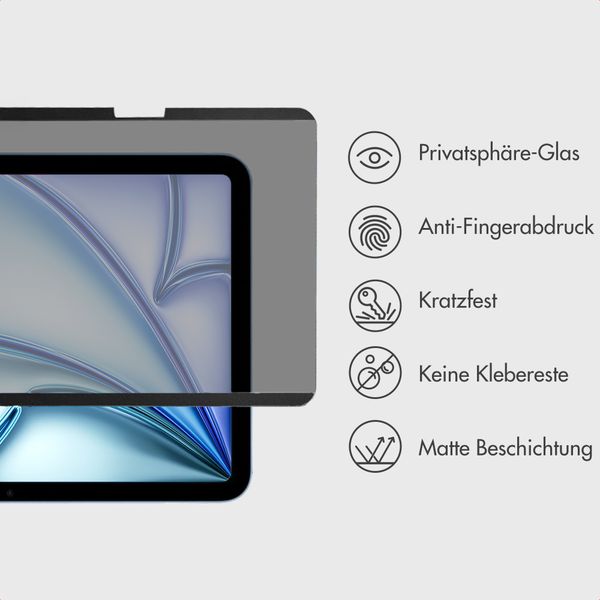 Accezz Magnetischer Sichtschutz-Displayschutz Apple iPad Air 11 Zoll (2025) M3 / (2024) M2