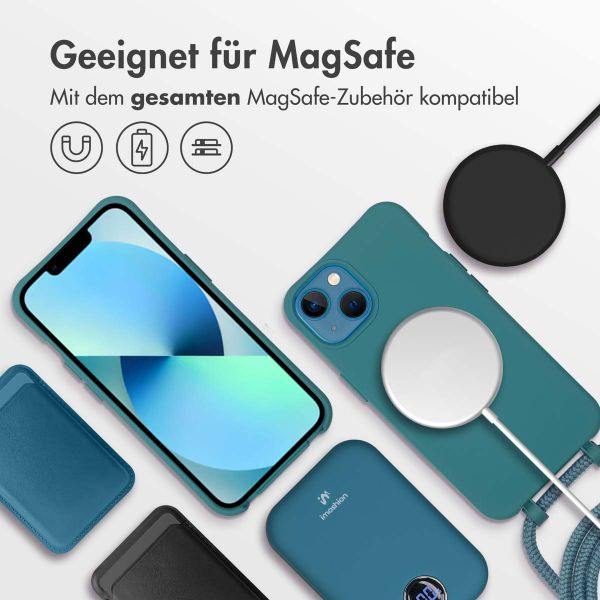 imoshion Color Backcover mit abtrennbarem Band MagSafe für das iPhone 13 - Dark Green