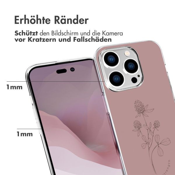 imoshion Design Hülle iPhone 14 Pro - Floral Pink