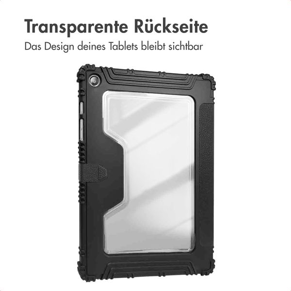Accezz Rugged Trifold Klapphülle Samsung Galaxy Tab A9 Plus - Schwarz