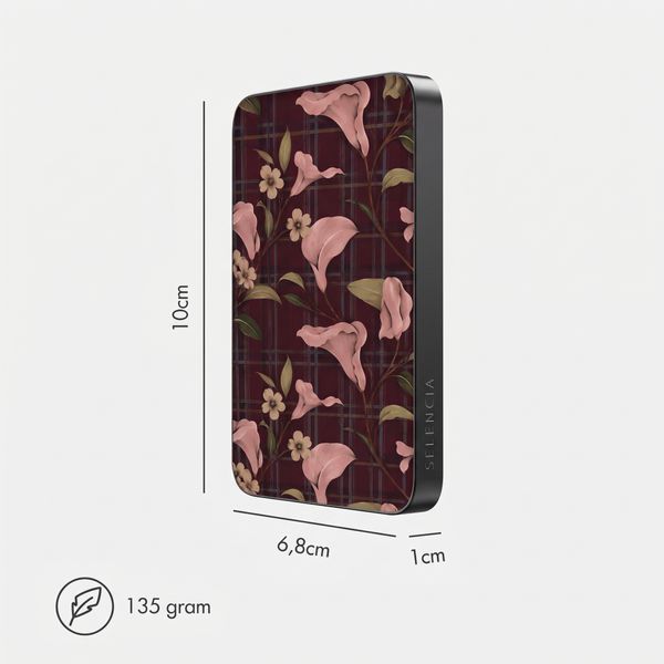 Selencia Vivid Powerbank 5.000 mAh - MagSafe und Qi - Black / Leopard