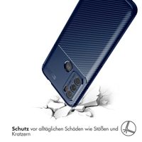 imoshion Carbon-Hülle für das Motorola Moto G60 - Blau