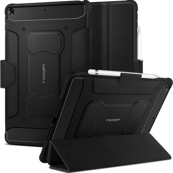 Spigen Rugged Armor Pro Klapphülle Apple iPad 9 (2021) 10.2 Zoll / iPad 8 (2020) 10.2 Zoll / iPad 7 (2019) 10.2 Zoll - Schwarz