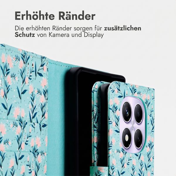imoshion Design Klapphülle Xiaomi Redmi Note 14 Pro (4G) - Blue Flowers