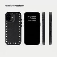 Selencia Studs Backcover mit MagSafe Apple iPhone 16 - Velvet Black