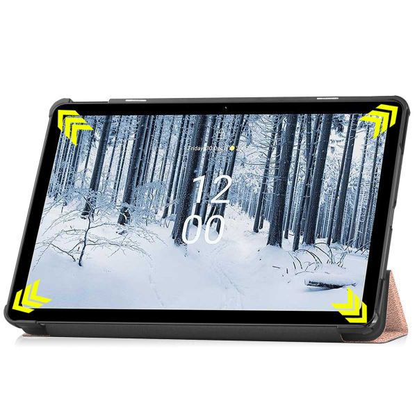 imoshion Trifold Klapphülle Nokia T21 - Rosé gold
