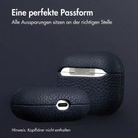 Accezz Echtleder Case  Apple Airpods 3 - Dunkelblau