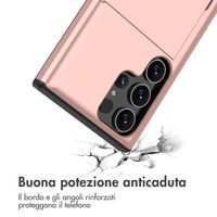 imoshion Backcover mit Kartenfach Samsung Galaxy S24 Ultra - Rosé gold