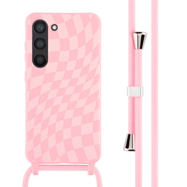 imoshion Silikonhülle design mit Band für das Samsung Galaxy S23 - Retro Pink