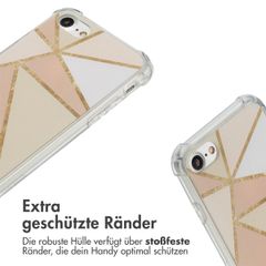 imoshion Design Hülle mit Band Apple iPhone SE (2022 / 2020) / 8 / 7 - Beige Graphic