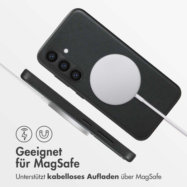 Accezz MagSafe Leather Backcover für das Samsung Galaxy S24 - Onyx Black