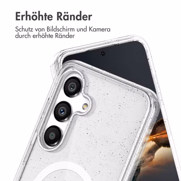imoshion Sparkle Back Cover mit MagSafe Samsung Galaxy S25 Plus - Transparent