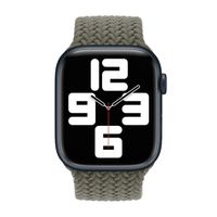 Apple Geflochtenes Solo Loop für das  Apple Watch | 44/45/46/49 mm - Größe 12 - Olive