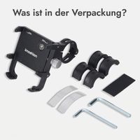 imoshion Aluminium Fahrrad-Handyhalterung - Leichtgewicht - Universal - Schwarz