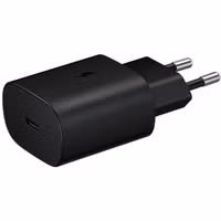 Samsung Originales USB-C auf USB-C Kabel - 1 Meter - 25 Watt + Original Fast Charging Adapter USB-C Ladegerät - 25 Watt - Schwarz
