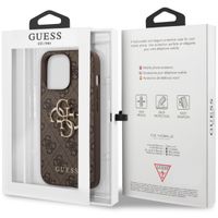 Guess 4G Metal Logo Back Cover Apple iPhone 13 Pro Max - Braun