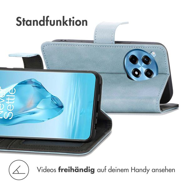 imoshion Luxuriöse Klapphülle OnePlus 12R - Hellblau