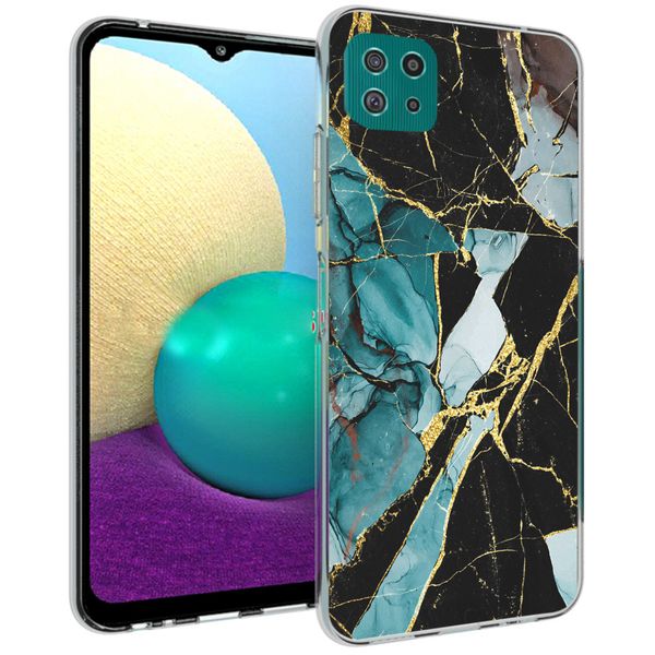 imoshion Design Hülle Samsung Galaxy A22 (5G) - Marmor - Blau