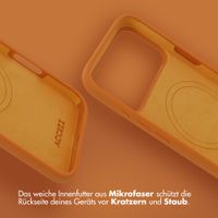 Accezz Liquid Silikoncase mit MagSafe Apple iPhone 17 Pro - Sunset Daisy