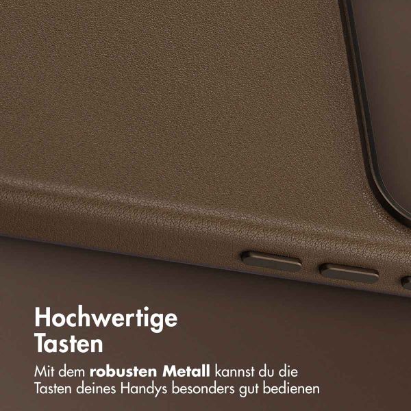 Accezz MagSafe Leather Backcover Apple iPhone 17 Pro - Kaffeebraun