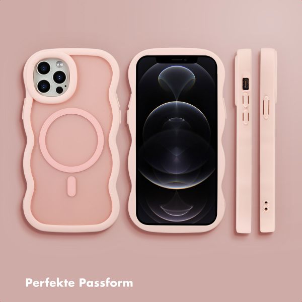 Selencia Wavy Backcover mit MagSafe Apple iPhone 12 (Pro) - Soft Pink