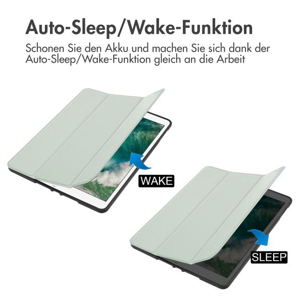 imoshion Trifold Klapphülle Apple iPad 6 (2018) 9.7 Zoll / iPad 5 (2017) 9.7 Zoll / Air 2 (2014)/Air 1 (2013) - Hellgrün