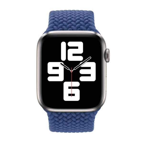 Apple Geflochtenes Solo Loop für das  Apple Watch | 38/40/41/42 mm - Größe 4 - Atlantic Blue