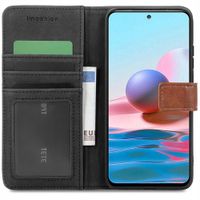 imoshion Luxuriöse Klapphülle Xiaomi Redmi Note 10 Pro - Braun