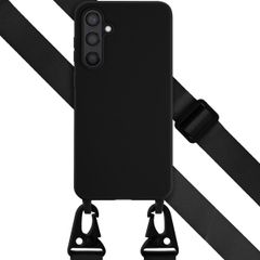 Selencia SilikonHülle mit abnehmbarem Band Samsung Galaxy S23 FE - Schwarz