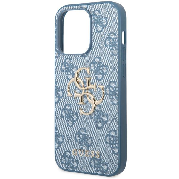 Guess 4G Metal Logo Back Cover Apple iPhone 14 Pro - Blau