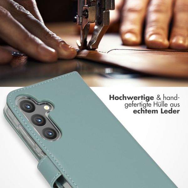 Selencia Echtleder Klapphülle Samsung Galaxy S24 - Air Blue