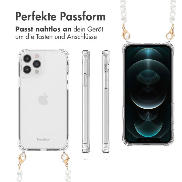imoshion Back Cover mit Band + Armband Apple iPhone 12 (Pro) - Perlenherzen