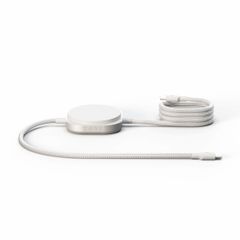 Zens Pro 2 USB-C-Kabel mit kabellosem Ladegerät für Telefon / Earbuds - MagSafe und Qi2 - Weiß