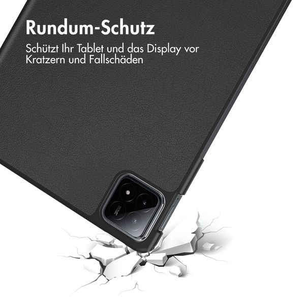 imoshion Trifold Klapphülle Schwarz für das Xiaomi Pad 6S Pro 12.4 - Schwarz