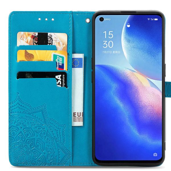 imoshion Mandala Klapphülle Oppo Find X3 Lite - Türkis