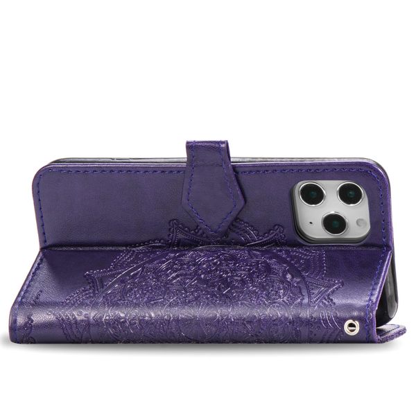 Mandala Klapphülle Apple iPhone 12 (Pro) - Violet