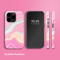 Selencia Vivid Tough Back Cover mit MagSafe für das iPhone 15 Pro - Pastel Lipstick Marble